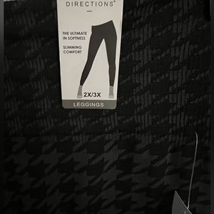 COPY - New Directions Black and gray leggings New with tags. Size 2x/3x